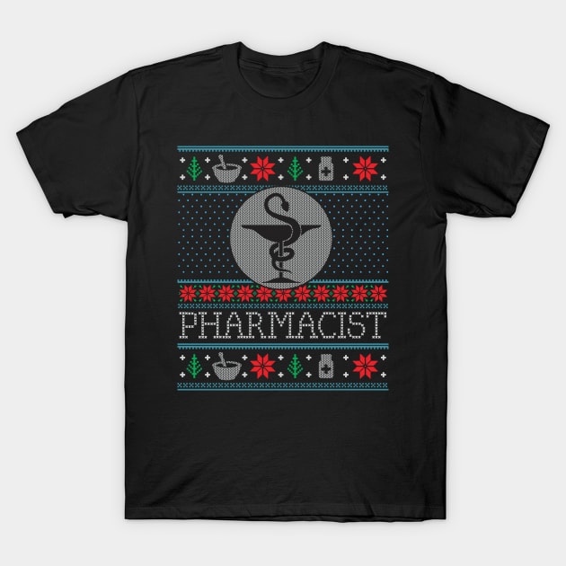 Pharmacy Student Pharmacist Ugly Christmas Xmas T-Shirt by mrsmitful01